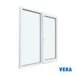 Пластиковое окно ПВХ VEKA двухстворчатое 1160x1200мм (ВхШ) Двухкамерное
